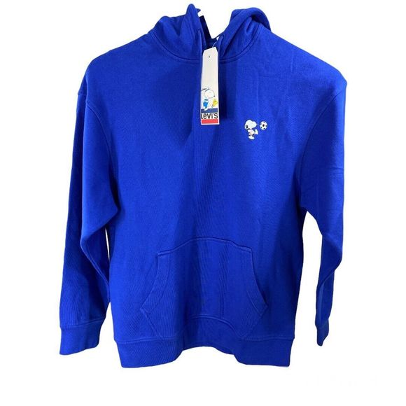 Levi's x Peanuts Graphic Sweatshirt Hoodie Blue Men's Size Medium NWT
